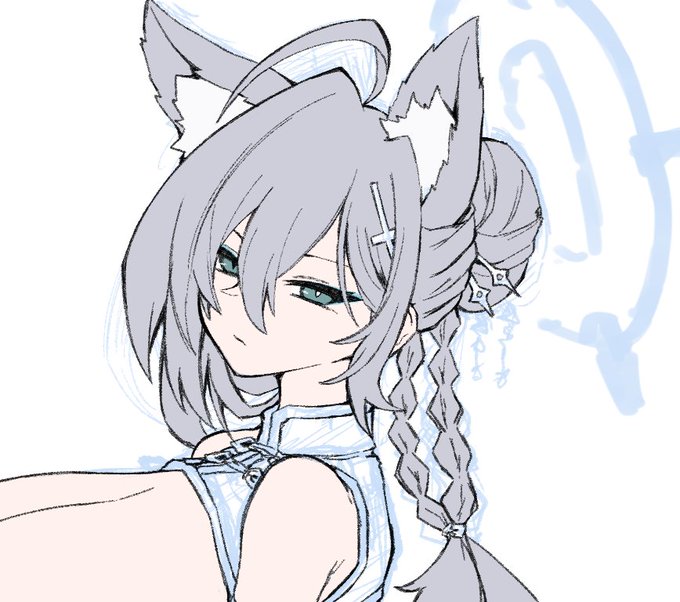 シロコ*テラー(チーパオ)wip 仕事から帰ったら仕上げます。