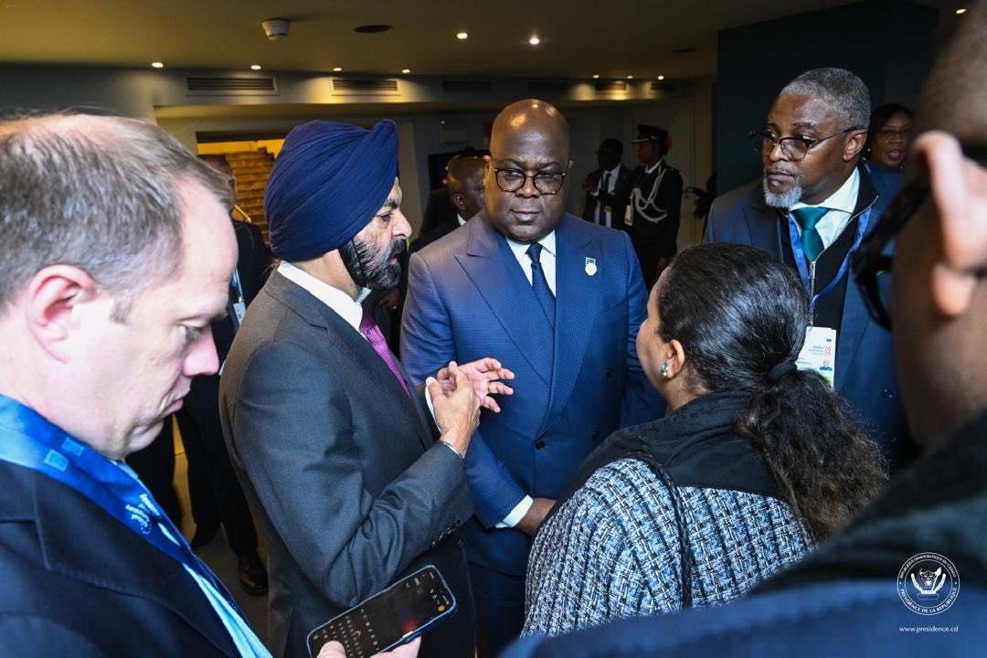 Presidence_RDC's tweet image. Poursuivant son séjour dans la capitale belge, le Chef de l’État, Félix Tshisekedi, a échangé avec le Président du Groupe de la Banque mondiale (BM), Ajaypal Singh Banga. 

Le Président de la République a remercié la BM pour son appui constant à la République Démocratique du…