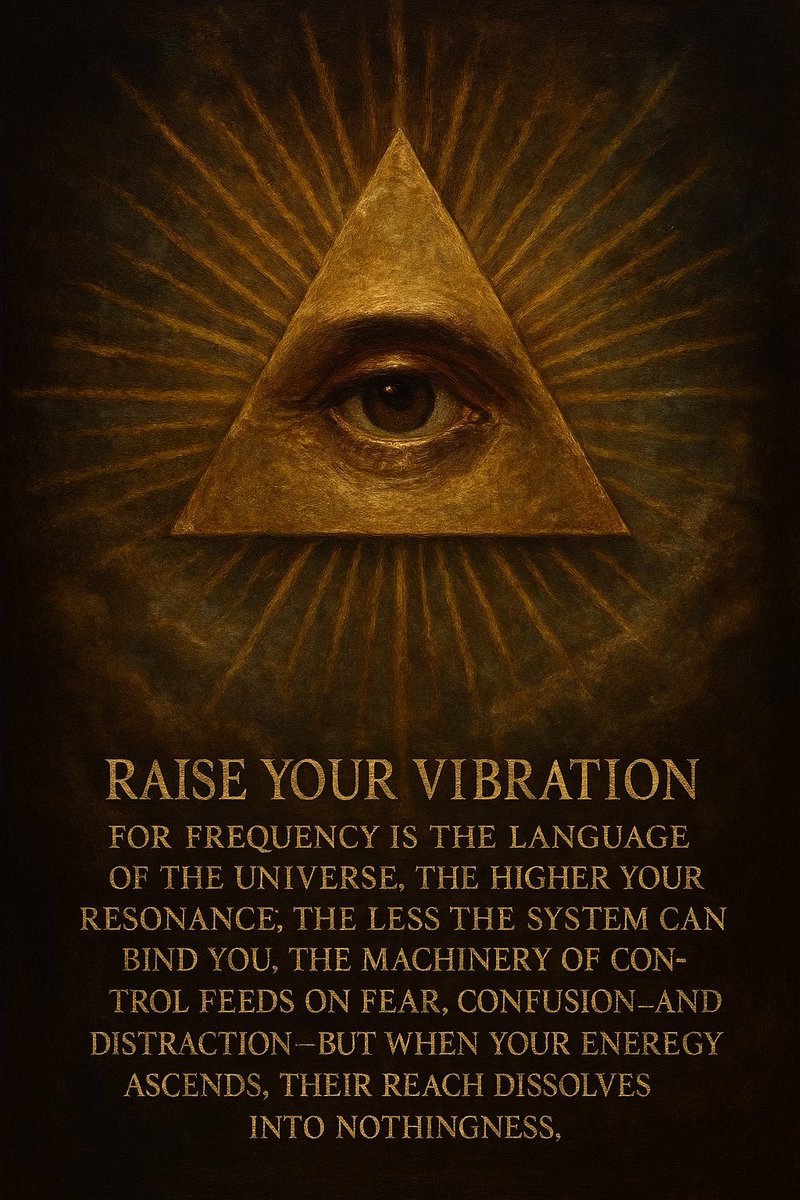 Raise your vibration, for frequency is the language of the Universe. The higher your resonance, the less the system can bind you. The machinery of control feeds on fear, confusion, and distraction; but when your energy ascends, their reach dissolves into nothingness.