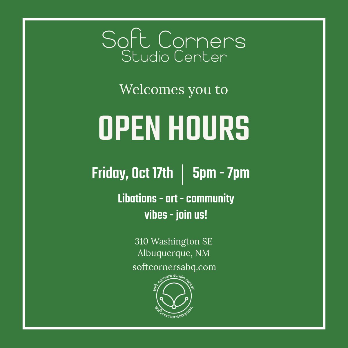 Join us NEXT Fri-YAY &amp; kick your weekend off JUST right - we can't wait to connect with YOU! 

#art #community #nobhill #albuquerque