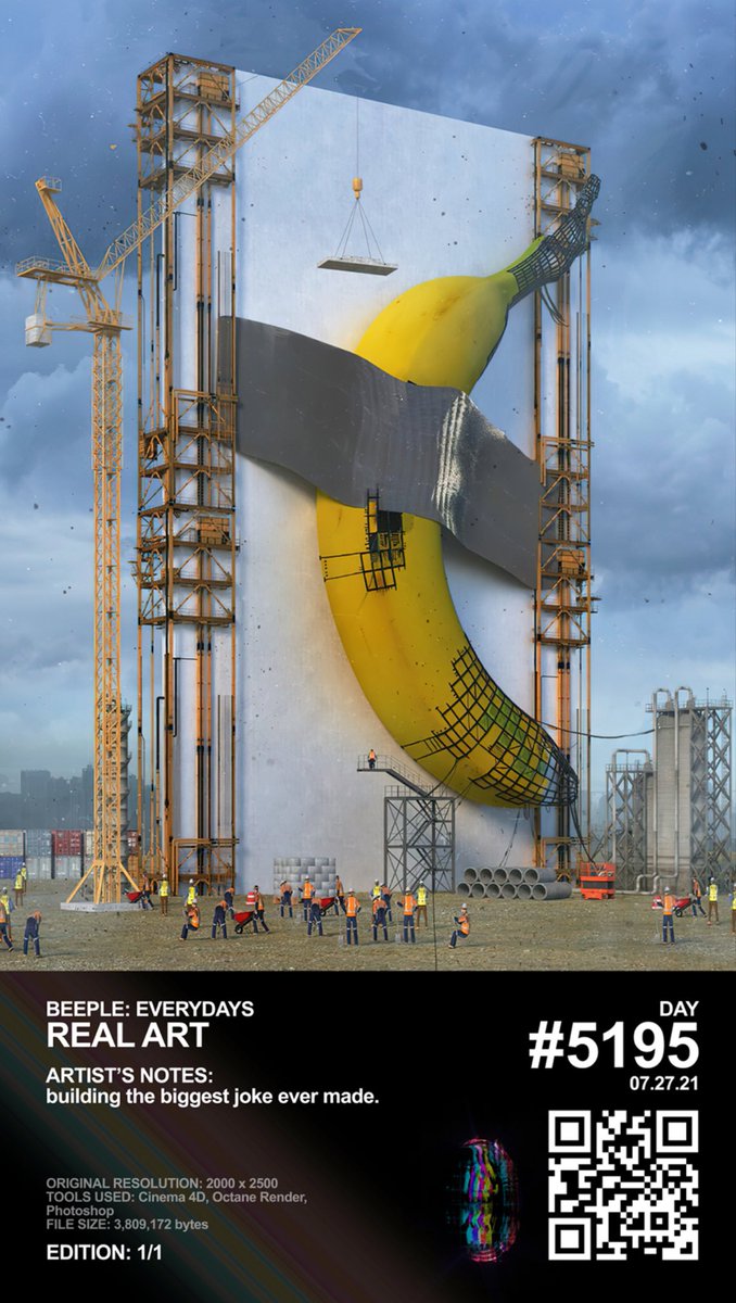 RogerDickerman's tweet image. ‘REAL ART’ by Beeple closes for $200,600 USD at Fair Warning