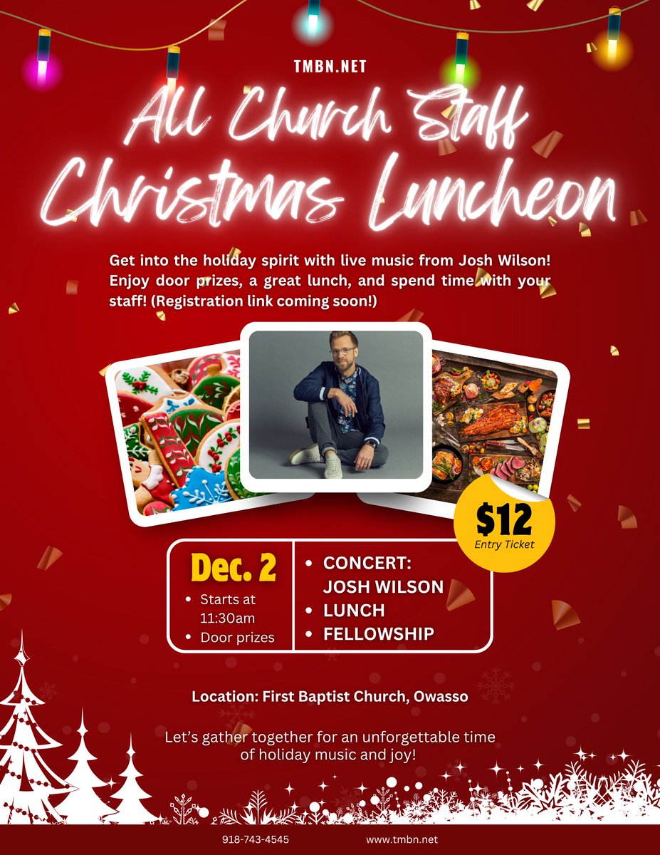 TMBNdotNET's tweet image. SAVE THE DATE! TMBN All Church Staff Christmas Luncheon Is Tuesday, December 2! conta.cc/46QOePO
