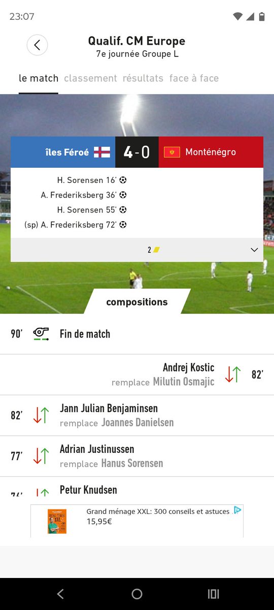 Dingo!
A 4 pts seulement de la Croatie et de la République tchèque à 2 matchs de la fin des éliminatoires 😲