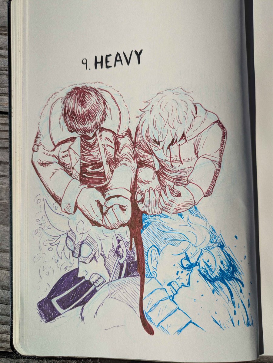 Unjiji100's tweet image. #Inktober2025 
9. Heavy
#unjiji ⚽️☂️