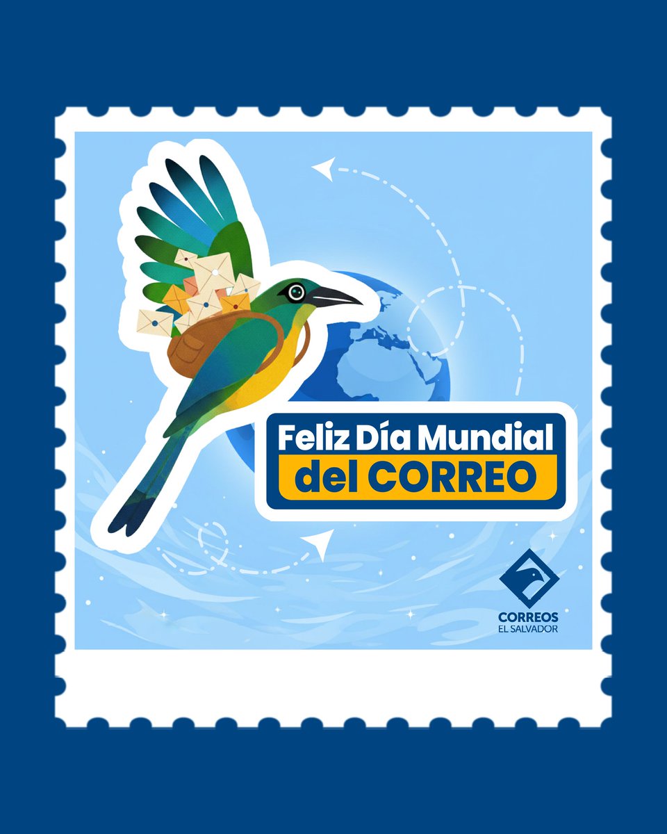 Hoy celebramos lo que más nos mueve: conectar a El Salvador con el mundo 🌍✉️

💛 ¡Feliz Día Mundial del Correo!

#CorreosSV #DíaMundialDelCorreo