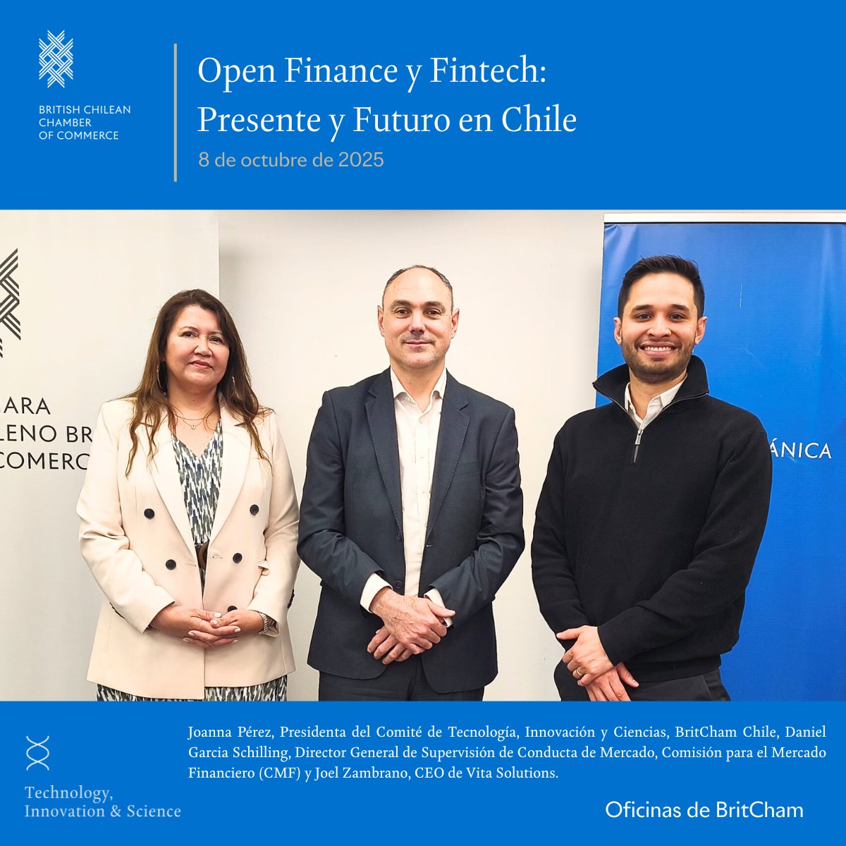 Britcham_Chile's tweet image. 🔵 BritCham Chile realizó el conversatorio “Open Finance y Fintech: Presente y Futuro en Chile”, con la CMF y Vita Wallet. Un espacio clave sobre regulación, innovación y el impacto de la #LeyFintech en el futuro financiero del país.  #BritChamChile