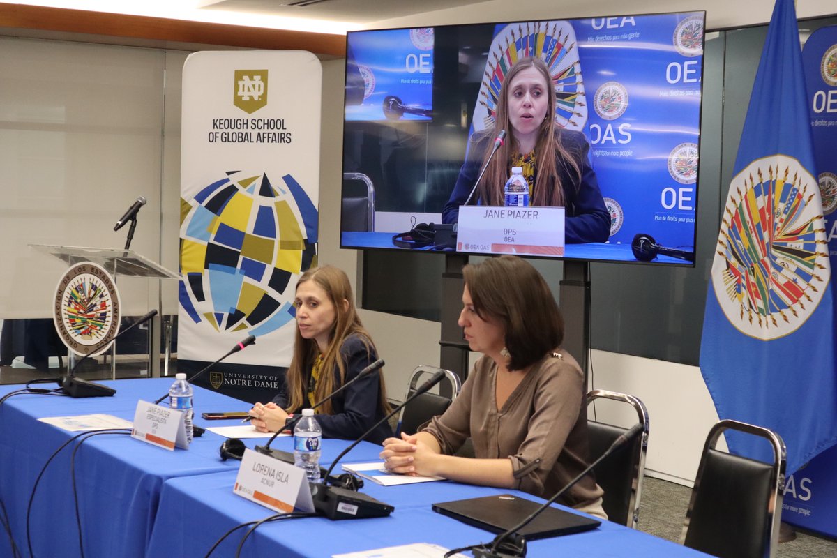 Segundo día del Curso Interamericano sobre #Migración y #Protección. Seguimos avanzando en el fortalecimiento de capacidades regionales.
<a href="/OEA_Derechos/">OEA – Departamento de Acceso a Derechos</a> <a href="/KeoughGlobalND/">Keough School of Global Affairs</a> <a href="/OIM_LAC/">OIM Latinoamérica y el Caribe 🇺🇳</a> <a href="/ACNUR_es/">ACNUR, la Agencia de la ONU para los Refugiados</a>
