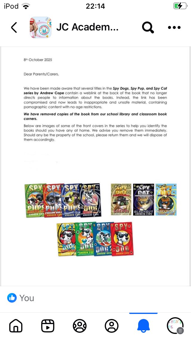 TheFunSlimeSli's tweet photo. Hi, in case any parents, teachers etc that follow me haven’t seen this, this was posted on another social media page from someone I follow 

Horrible to think someone would do this to a children’s book series https://t.co/anXPUAJPDO