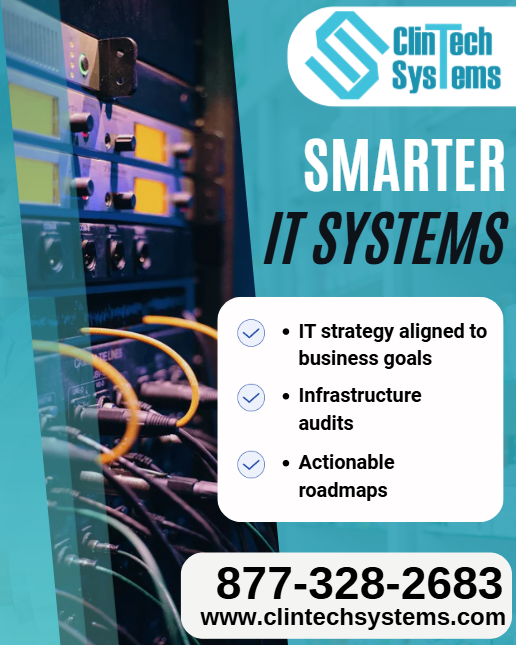 ClintechSystems's tweet image. Make Smarter IT Decisions
ClinTech delivers:

✔ IT strategy aligned to business goals
✔ Infrastructure audits
✔ Actionable roadmaps

📞 877-328-2683
✉ info@clintechsystems.com
🌐 clintechsystems.com

#ITConsulting #HealthcareTechnology #ClinTechSystems