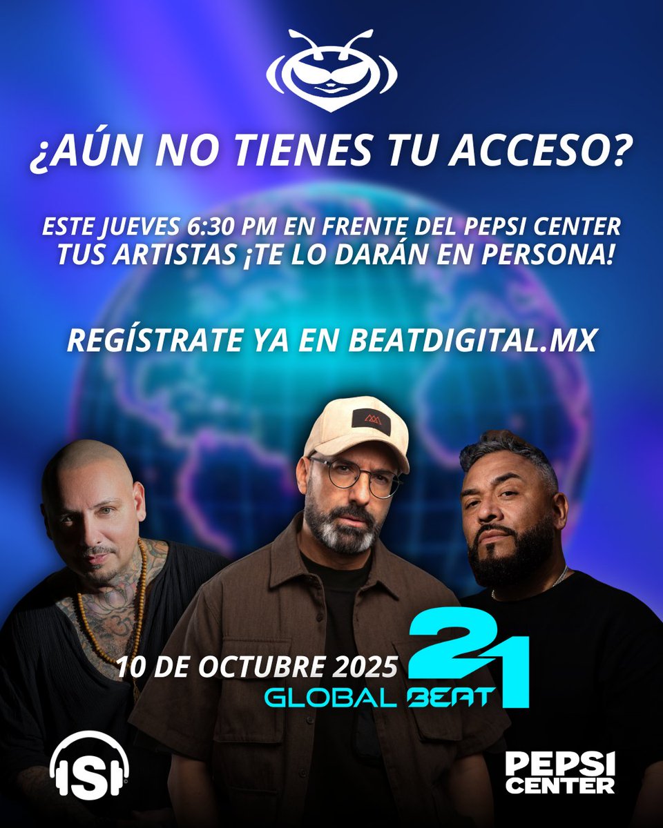 BEATOFICIAL's tweet photo. ¡Se cambia ubicación! Nos vemos HOY a las 6:30 PM, en frente del Pepsi Center. 😎
¡Recibe tus boletos directamente de los headliners!
No olvides llevar tu registro de https://t.co/Us0hQS5UYB
#GlobalBeat #Beat21 #electronicmusic #housemusic #cdmx #pepsicenter https://t.co/BiTqPCqHVG