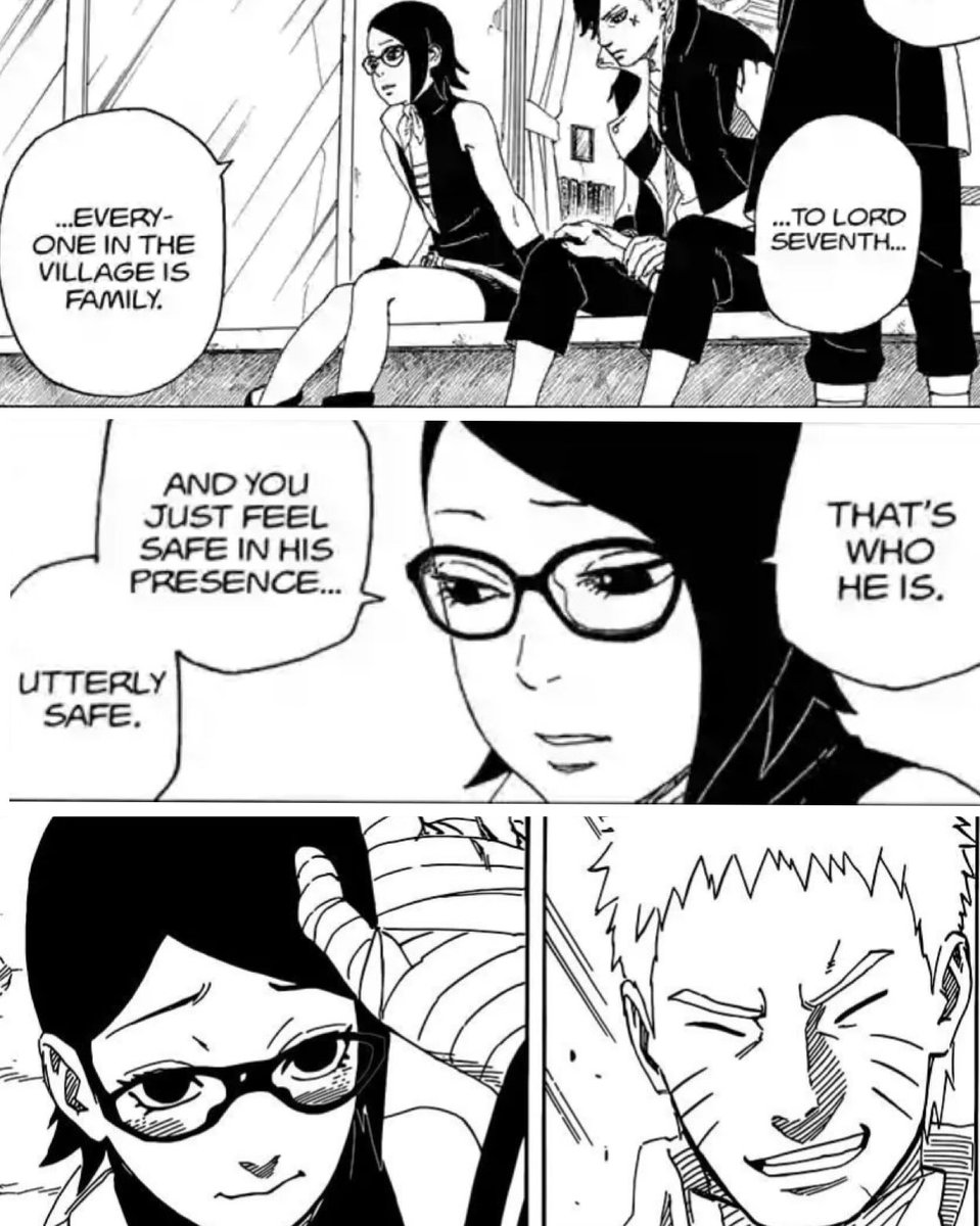Naruto's kindness made Sarada feel safe and comfortable while she was struggling to figure out her identity.🥺🧡

#sarada #BORUTO #naruto #NARUTOなりきりさんと繋がりたい