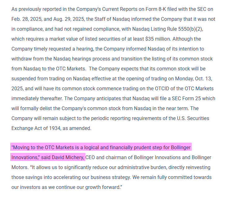 $MULN <a href="/DavidMichery/">David Michery</a> has always been such a spin doctor. Here he tries to make it sound like $BINI intentionally chose to move to the OTC as if that was best for the company, rather than getting kicked off the NASDAQ. #MULNscam
globenewswire.com/news-release/2…