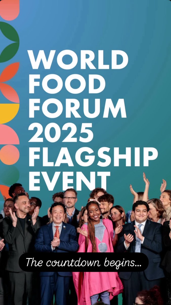 AmandaNamayi's tweet photo. The countdown to #WFF2025 beginsโฆ.
๐ธ @FAO
Poster: @World_FoodForum
#SDG2 #ZeroHunger
#AmandaTheModerator https://t.co/X5QmPnOwg0