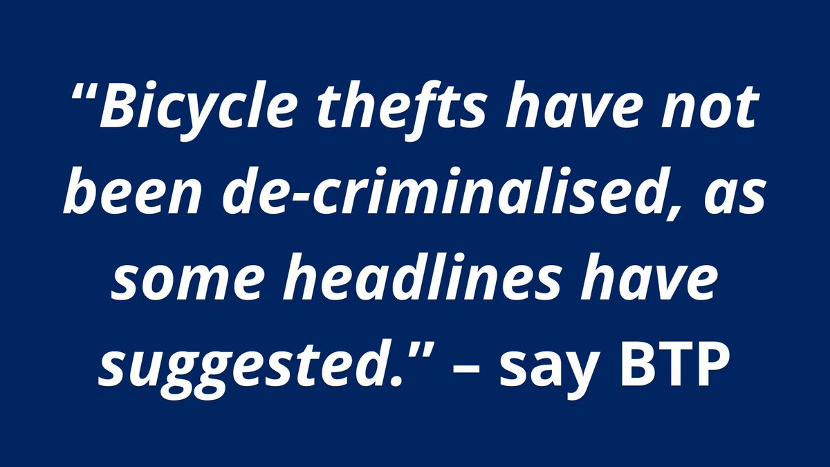 StolenRide's tweet image. BTP say recent media coverage of their crime-screening policy was inaccurate.

They explain that officers may review around two hours of CCTV footage, where available, but longer periods are usually ‘not proportionate’.