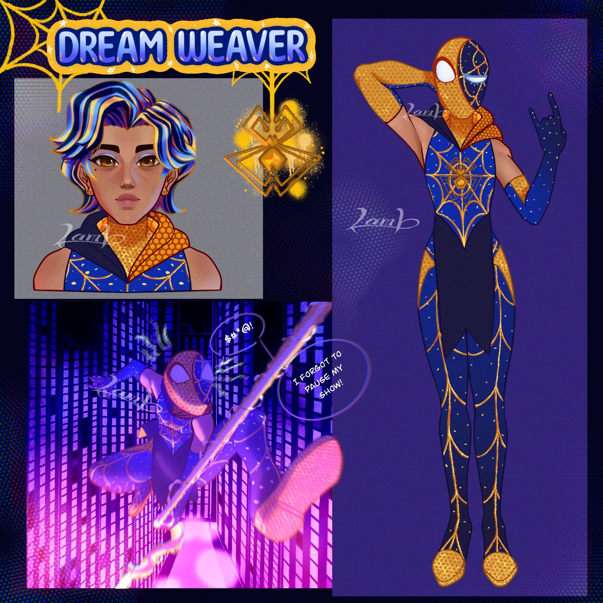 lambs_internet's tweet photo. Dream Weaver (formerly Spider Lully aka Spider Lullaby) Introducing Lou Sorrento 2.0! #oc #spiderman #spidersona #fyp #viral #SpiderManAcrossTheSpiderVerse https://t.co/BWdVTXv2vA