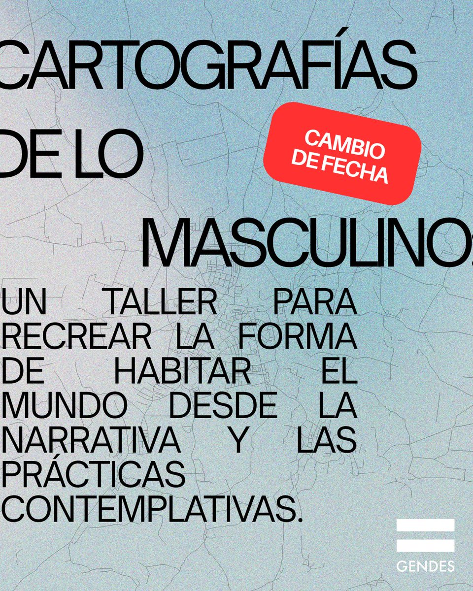 🌟 Aviso importante: ¡Nuevas fechas para el taller!

"Cartografías de lo masculino" ahora iniciará el viernes 17 de octubre y finalizará el 12 de diciembre.

Todavía estás a tiempo de unirte a este viaje de 8 sesiones.