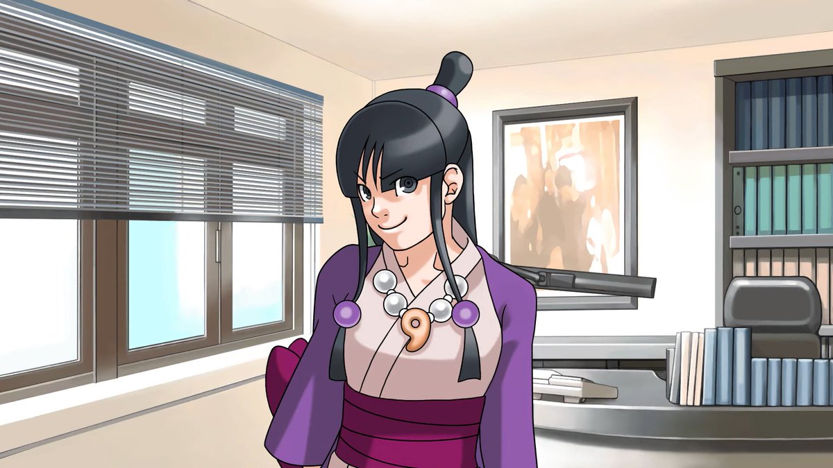 aceattorneygame's tweet image. (Maya's giving me that shifty look again.. Please, stop... But I can't deny two Ace Attorney collections for that price is a good deal...)