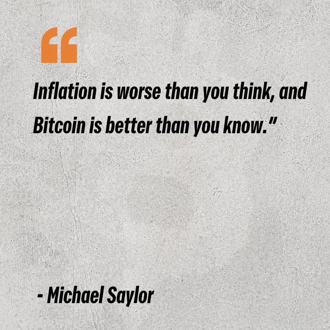 UTXOTimes's tweet image. “Inflation is worse than you think, and #Bitcoin is better than you know.”

- Michael Saylor