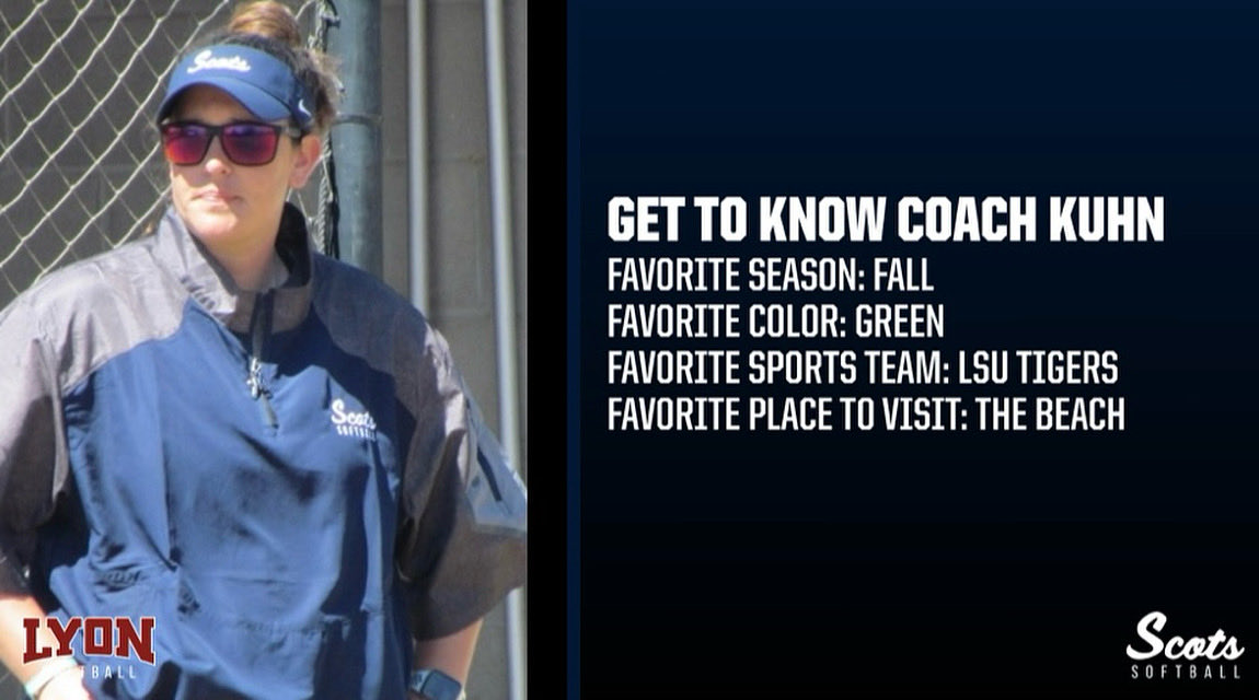 Introducing our head coach, Coach Kuhn from Conway, Arkansas! Our Eteam campaign has ended but you are welcome to still donate to our program by mailing a check. 

You may mail a check to: 
Lyon Softball 
2300 Highland Rd 
Batesville, AR 72501 

Thanks for your support! ⚔️🥳