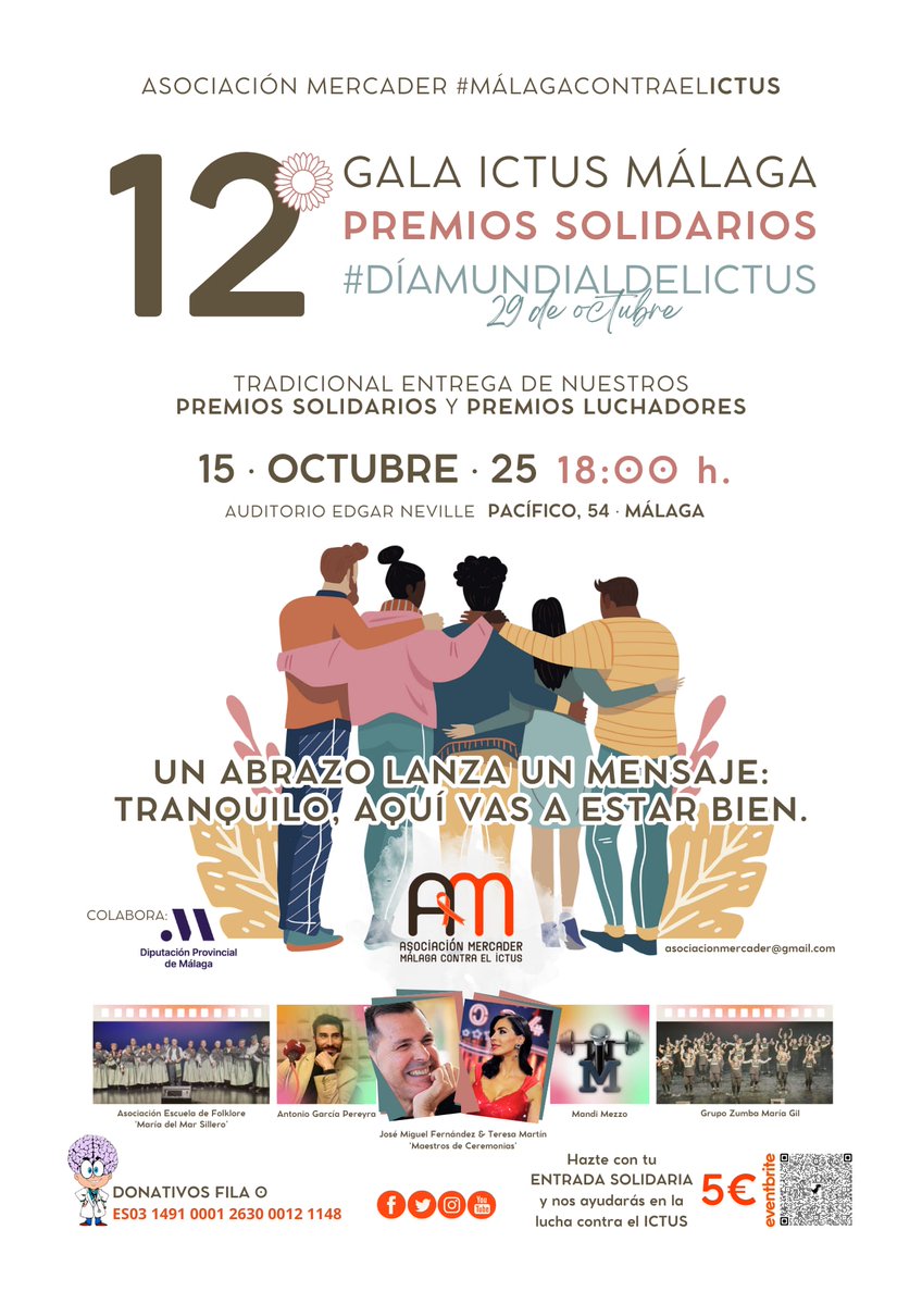 José Miguel Fdez (@josemiguelf340) on Twitter photo Semana intensa para promocionar la Gala contra el Ictus de <a href="/AsocMercader/">Asociación Mercader</a> del próximo miércoles 1️⃣5️⃣ de Octubre en el Auditorio Edgar Neville de la <a href="/diputacionMLG/">Diputación de Málaga</a> Gracias a <a href="/101tvMalaga/">101TV Málaga</a> <a href="/7TVAndalucia/">7TV Andalucía</a> <a href="/CanalMalagaRTV/">Canal Málaga RTV</a> por vuestro cariño 🙏 Semana intensa para promocionar la Gala contra el Ictus de <a href="/AsocMercader/">Asociación Mercader</a> del próximo miércoles 1️⃣5️⃣ de Octubre en el Auditorio Edgar Neville de la <a href="/diputacionMLG/">Diputación de Málaga</a> Gracias a <a href="/101tvMalaga/">101TV Málaga</a> <a href="/7TVAndalucia/">7TV Andalucía</a> <a href="/CanalMalagaRTV/">Canal Málaga RTV</a> por vuestro cariño 🙏