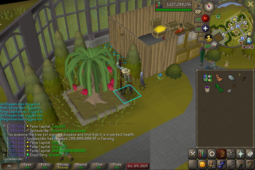 200,000,000 XP in Farming. (3 Tangleroots)