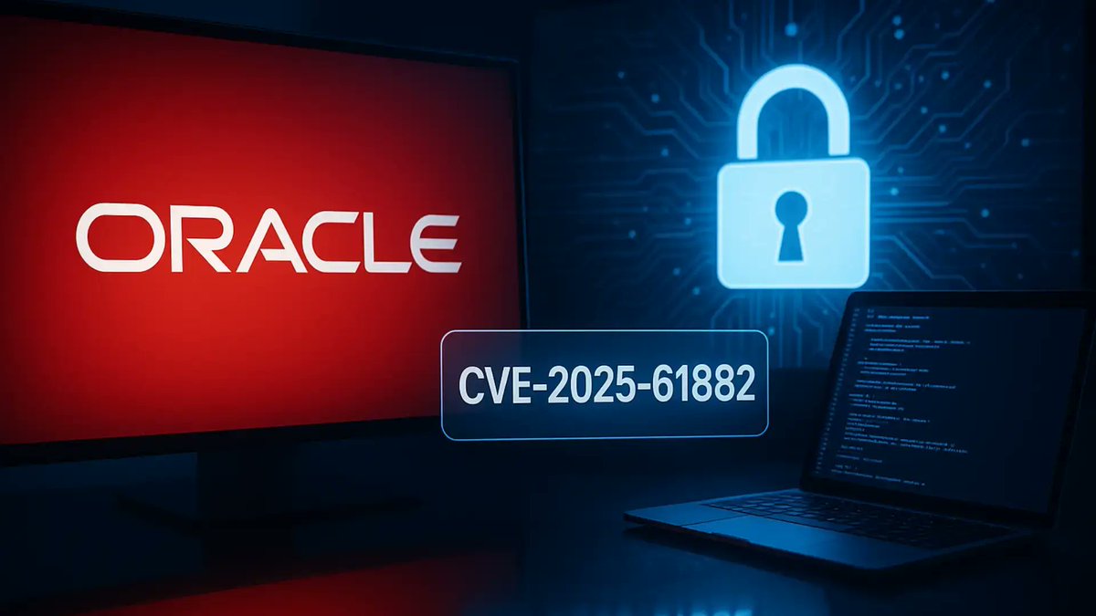 CyberWolfGuard's tweet image. Oracle E-Business Suite RCE (CVE-2025-61882, CVSS 9.8.
Unauthenticated attackers exploit HTTP in Concurrent Processing for code execution and data exfiltration.
Apply emergency patches and monitor for unauthorized access. #OracleSecurity #RansomwareAlert