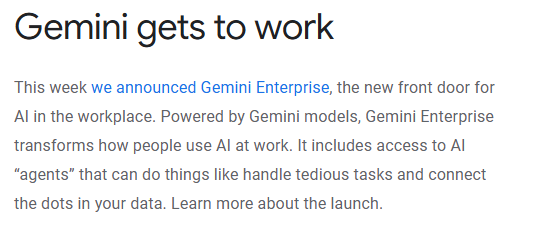 connecting the dots in your data at work sounds like what $pltr does,  watch google eat into that market with googles virtually 100% distribution network .
