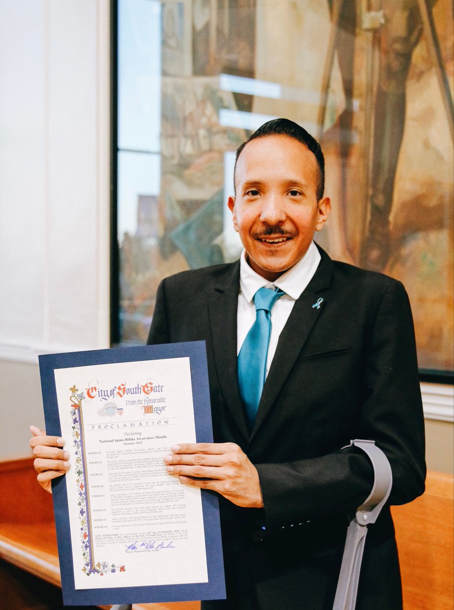 RepBarragan's tweet image. Today we celebrate #SouthGate’s Brian Gutierrez for #HispanicHertiageMonth!
An advocate and leader for disability rights, Brian works to protect Medicaid and access to high-quality health care through sharing his own experience living with Spina Bifida. He’s a local leader that…