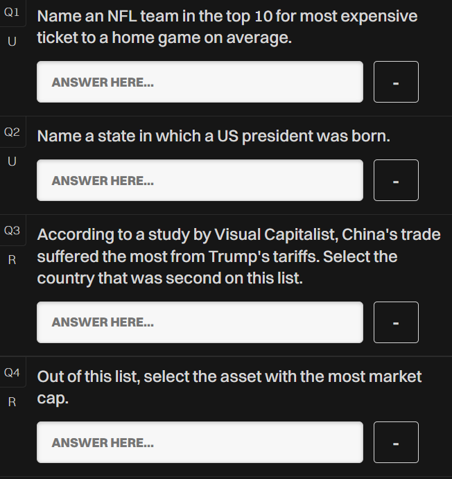 UncoveredShorts's tweet photo. HAPPY FRIDAY!! Hope everyone got some good weekend plans cooked up. No better start to the weekend than these 4 questions you see below. Shout out to DCJ for getting the top score of yesterday's game with a 397!
#UncoveredShorts #Trivia #TrendingNow #Games https://t.co/7Ms9LjRwbH