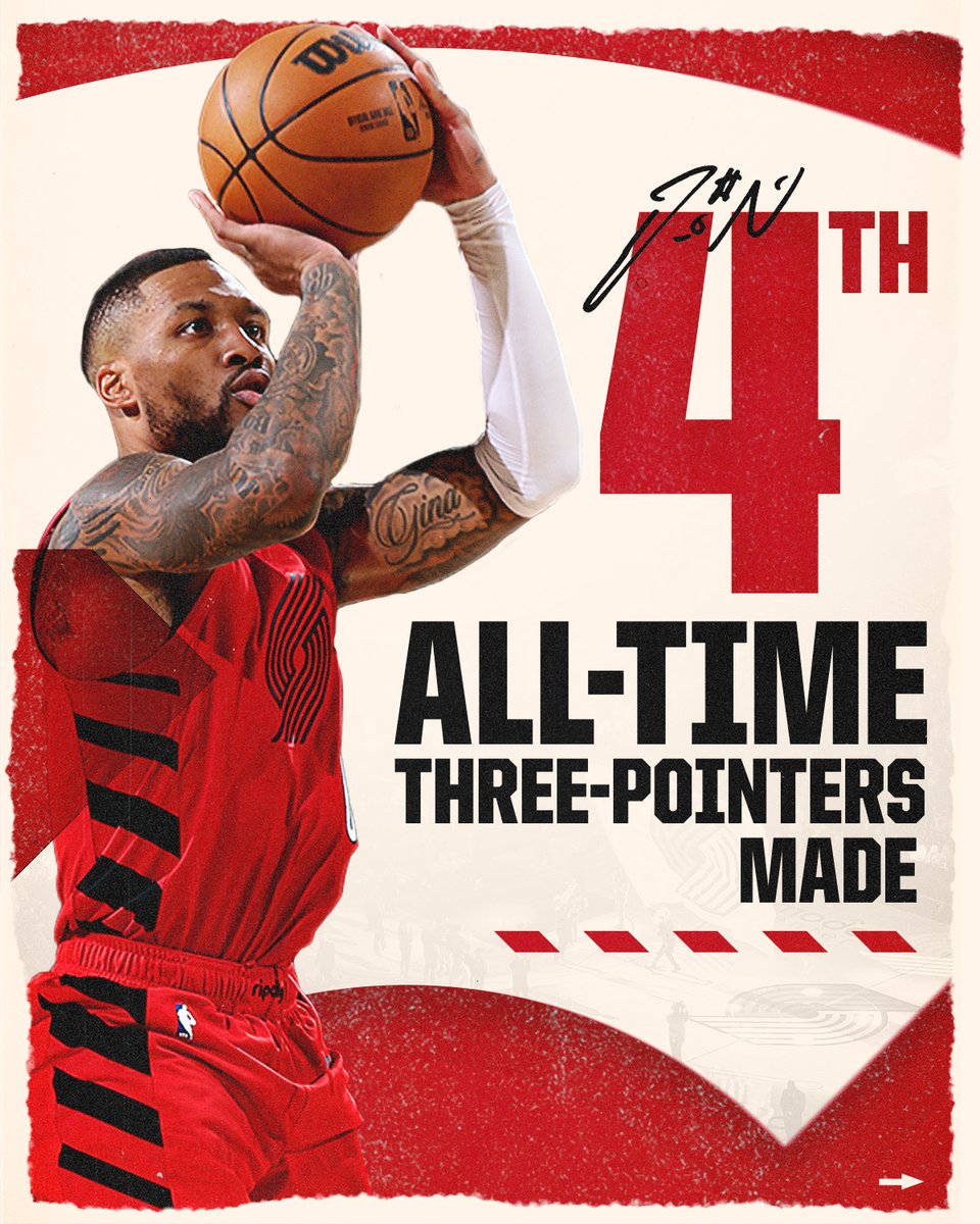 trailblazers's tweet image. 4th all-time❗  

Which Damian Lillard three is your favorite?
