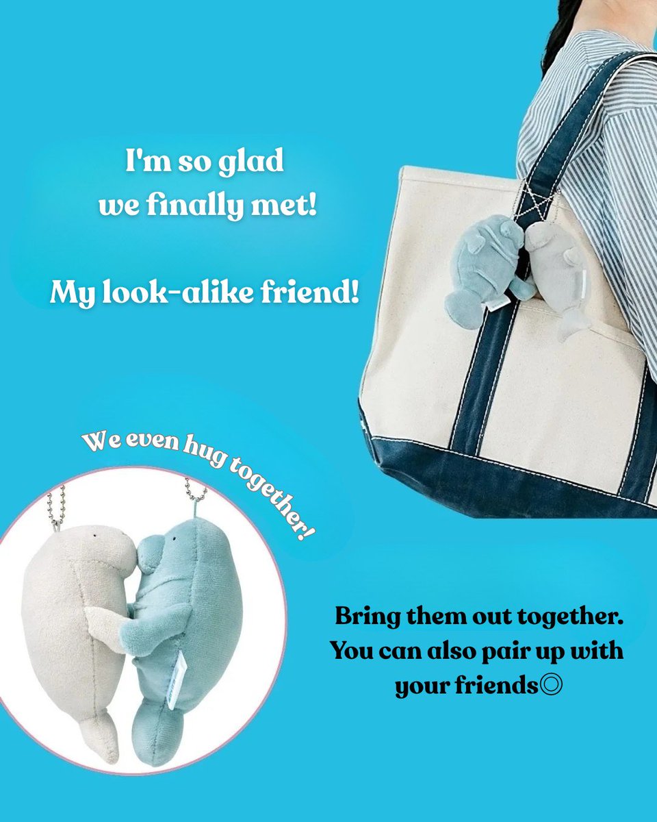 felissimo_int's tweet photo. 🩵YOU+MORE!🩵Dugong and Manatee Friendship Mascot Set🌊
"The Day We First Held Hands."👭🫶
[January delivery]

Ship✈️
Product #862716
Price JPY3,520 (≈USD$23.83)
Buy：https://t.co/PG1gMEkTDL

#FELISSIMO_INT #felissimo #youmore #dugong #manatee #mascot #toba_aquarium #cute #japan https://t.co/EsHs5TkaVV