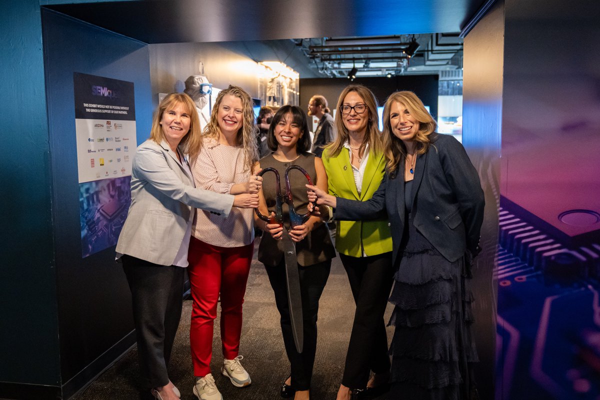 SandraWatsonAZ's tweet image. Today we cut the ribbon for SEMIquest - an interactive new experience at the @azsciencecenter designed to introduce Arizona students to the semiconductor industry. We’re grateful for our partners @semifoundation, @asu, and more! Come check it out! #SEMICONWest.