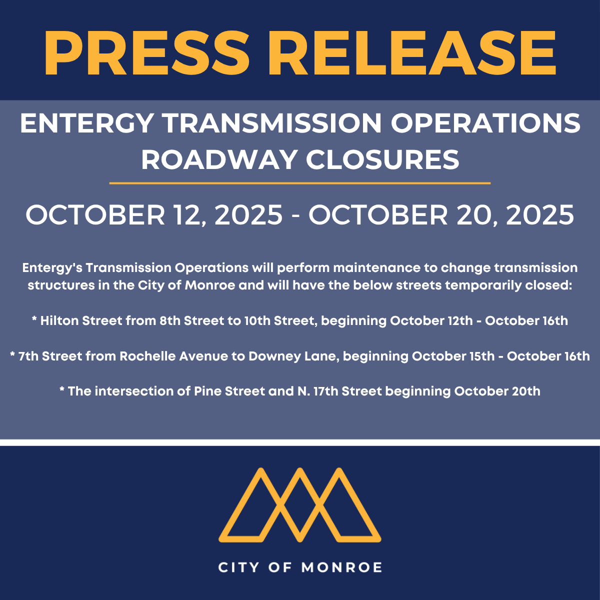 City of Monroe, LA tweet media