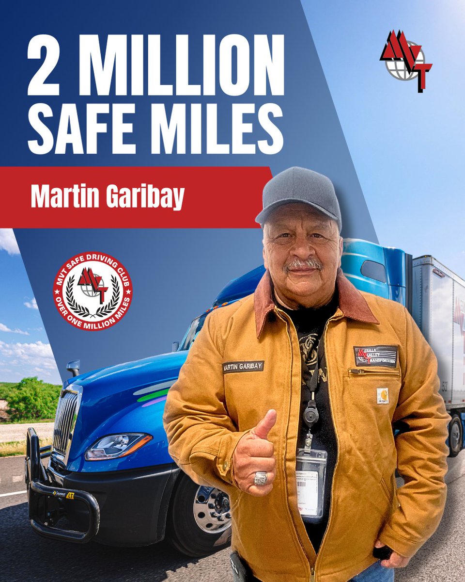 MVTServices's tweet image. Celebrating MVT milestones! 🚛💙

Enrique Sandoval – 1M | Martin Garibay &amp;amp; Randall Gutierrez – 2M | Erick Grijalva – 3M

#MillionMileClub #MVTStrong