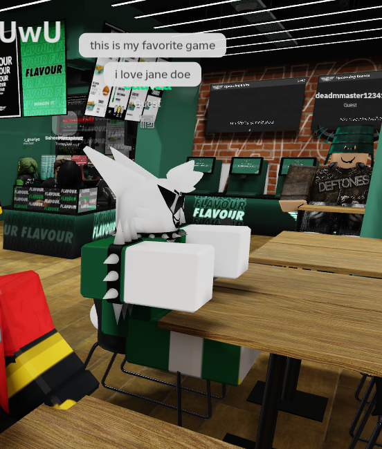 cafesitopansito's tweet image. I went into a wingstop game on roblox and saw this guy yapping like they are lucasberry