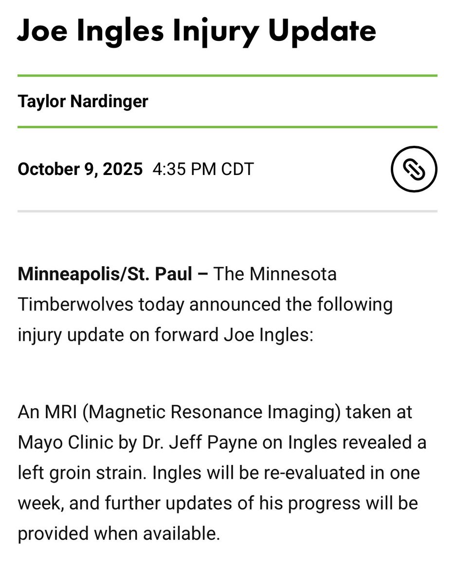 adukeMN's tweet image. Safe to assume the Wolves will be extra cautious in making sure Ingles is absolutely 100% before he makes it back onto the court.
His value is so much more behind the scenes that I’m not sure he would have gotten many preseason reps regardless.
#WolvesBack