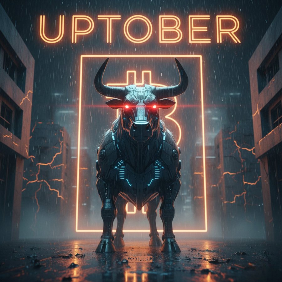 BitrunAfrica's tweet photo. “Uptober” continue !
Les feuilles tombent, mais #BTC continuera à grimper 🍂📈
Octobre a toujours eu un goût de pump — c’est la saison des bulls.
#Uptober #BitcoinSeason #Bitrun https://t.co/Par59GEP7X