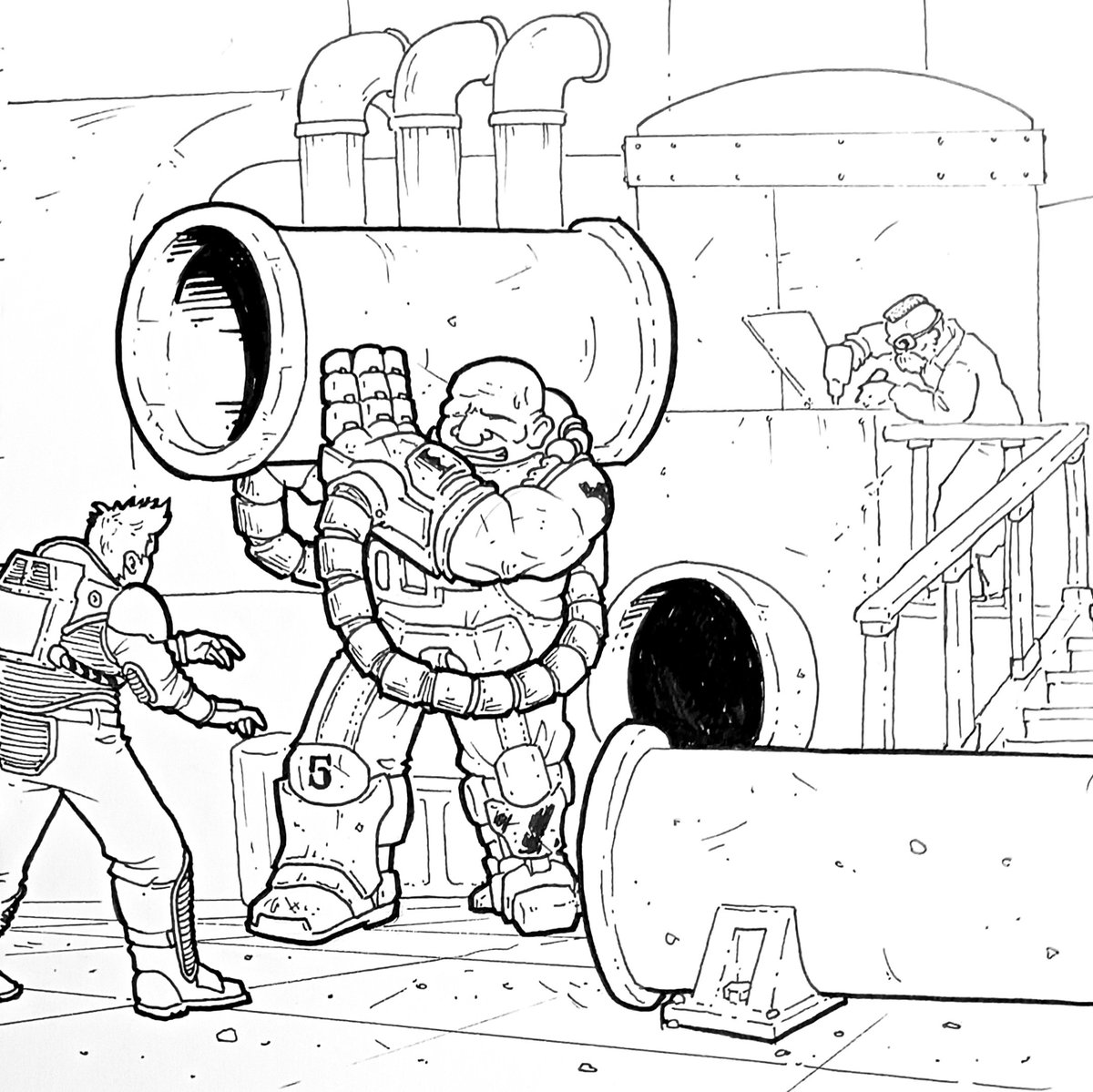 CountersunkCSK's tweet photo. Nectober Day 8 - Operose
#nectober #inktober #Necromunda #operose #underhivescum #ogryn #underhive #underhiveart #warhammer40kart #warhammerart #sumpcityradio https://t.co/GaLGHFCPvN