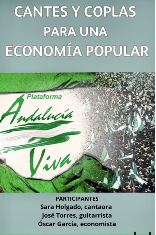 En efecto, Andalucía no ha perdido el pulso, continúa latente en almas que nos sacarán del colapso actual.
Recuperaremos nuestras raíces y soberanía.
Existe otra economía, tenemos una cultura propia y gentes muy preparadas para generar un cambio y finiquitar esta falsa transición