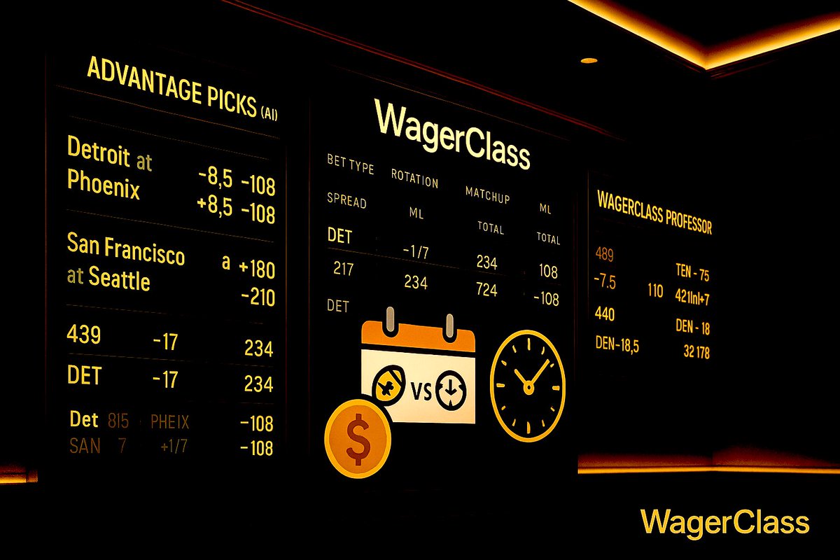 ViperSignal's tweet photo. In sports betting, the smartest money often moves right before kickoff — not early in the week. Watch the late line shifts. #WagerClass https://t.co/sh6DAfYk0q