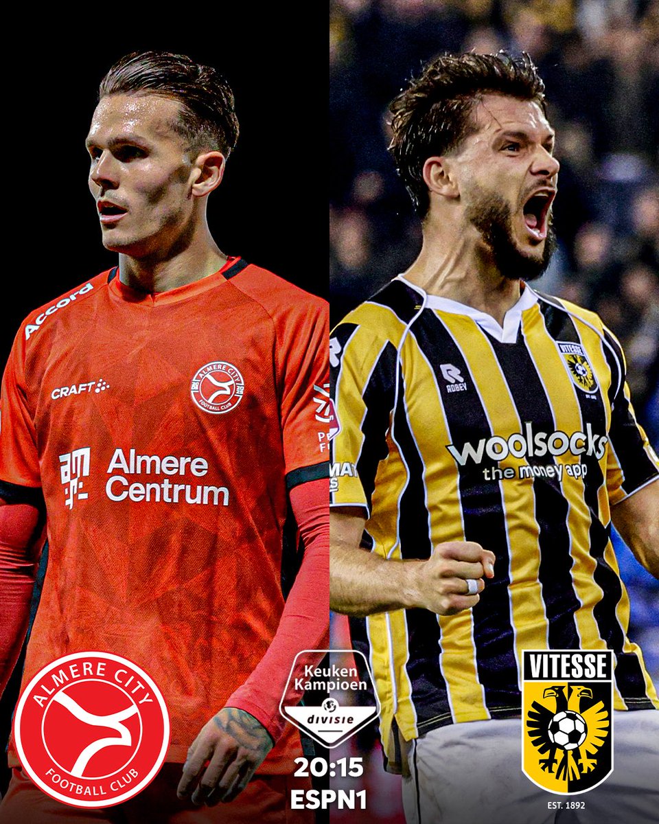 𝐌𝐀𝐓𝐂𝐇𝐃𝐀𝐘 🔴⚪️🆚🟡⚫️

📅 Speelronde 1
🏟️ Yanmar Stadion
📺 ESPN
🕗 20:15

#KeukenKampioenDivisie