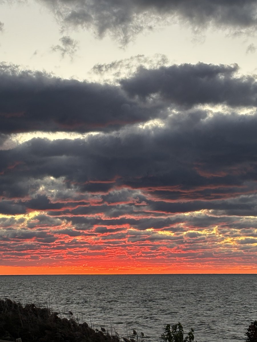 Last night’s sunset at the end of my parents’ street