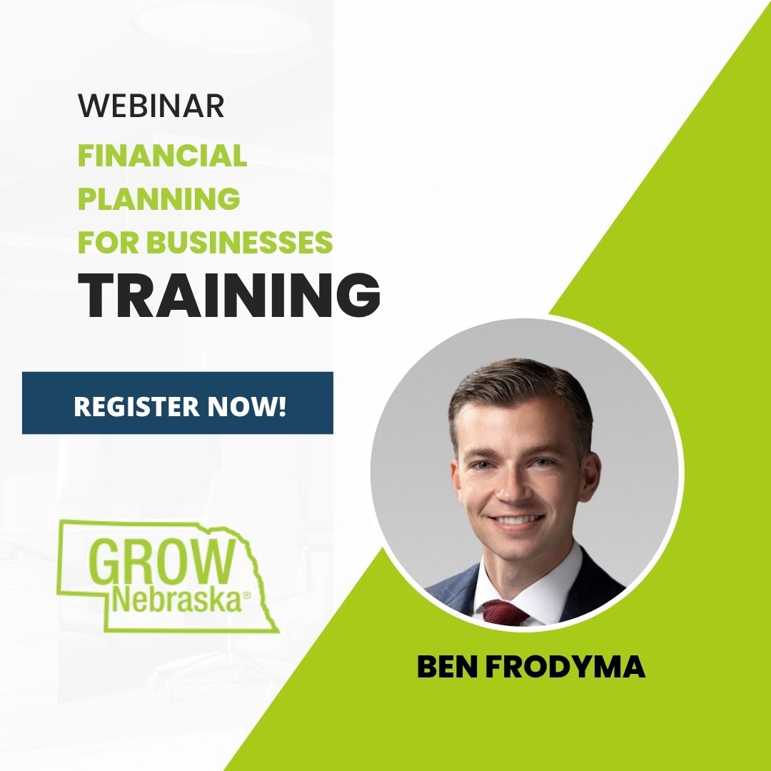 ⏰ Still time to register! Join us Wed, Oct 16 | 12–1 PM CST for Financial Planning for Businesses w/ Ben Frodyma, Renaissance Financial. Register &amp; get the recording 👉 grownebraska.org/event/october-…
 Thank you to our sponsors! 🙌

#GROWNebraska #Training
