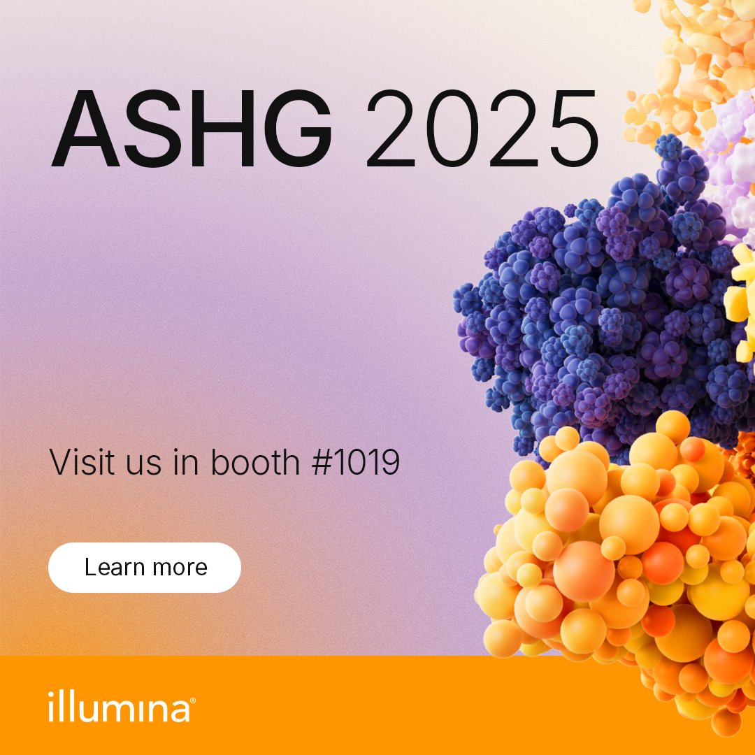 Headed to #ASHG25 next week? Visit us at booth 1019 to explore how Illumina is shaping the next wave of biology. Can't attend? Be sure to pre-register to receive our Industry Education Session on-demand: illumina.com/events/confere…