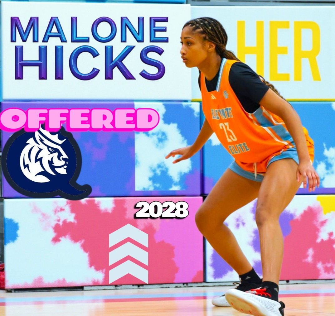 Congrats to 2028 Malone Hicks on picking up an offer from <a href="/QueensWBB/">Queens (N.C.) Women’s Basketball</a> today! 📈⏫️ #EYG #3SSB