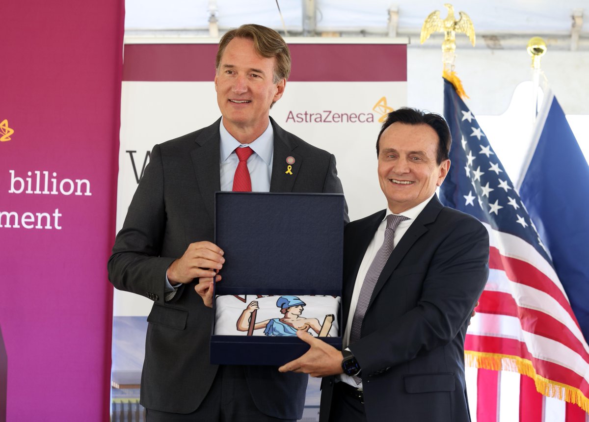 AstraZenecaUS's tweet image. #News Today we announced our plans to invest $4.5 billion in a new manufacturing facility in Virginia. This includes a proposed $500m increase to support enhanced manufacturing capability, driving life sciences innovation and economic growth: spr.ly/6012As4Qw