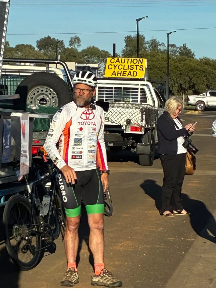 When he's not our 'mild mannered Research &amp; Extension Manager', Ben O'Brien can be found on his bike....a lot🚴‍♀️.
This week he is on the <a href="/TourdeOROC/">Tour de OROC</a> bike ride raising essential funds for Macquarie Home Stay.

If you would like to support him🔽
rotarydubbosouth.org/fundraisers/be…

😎Looking