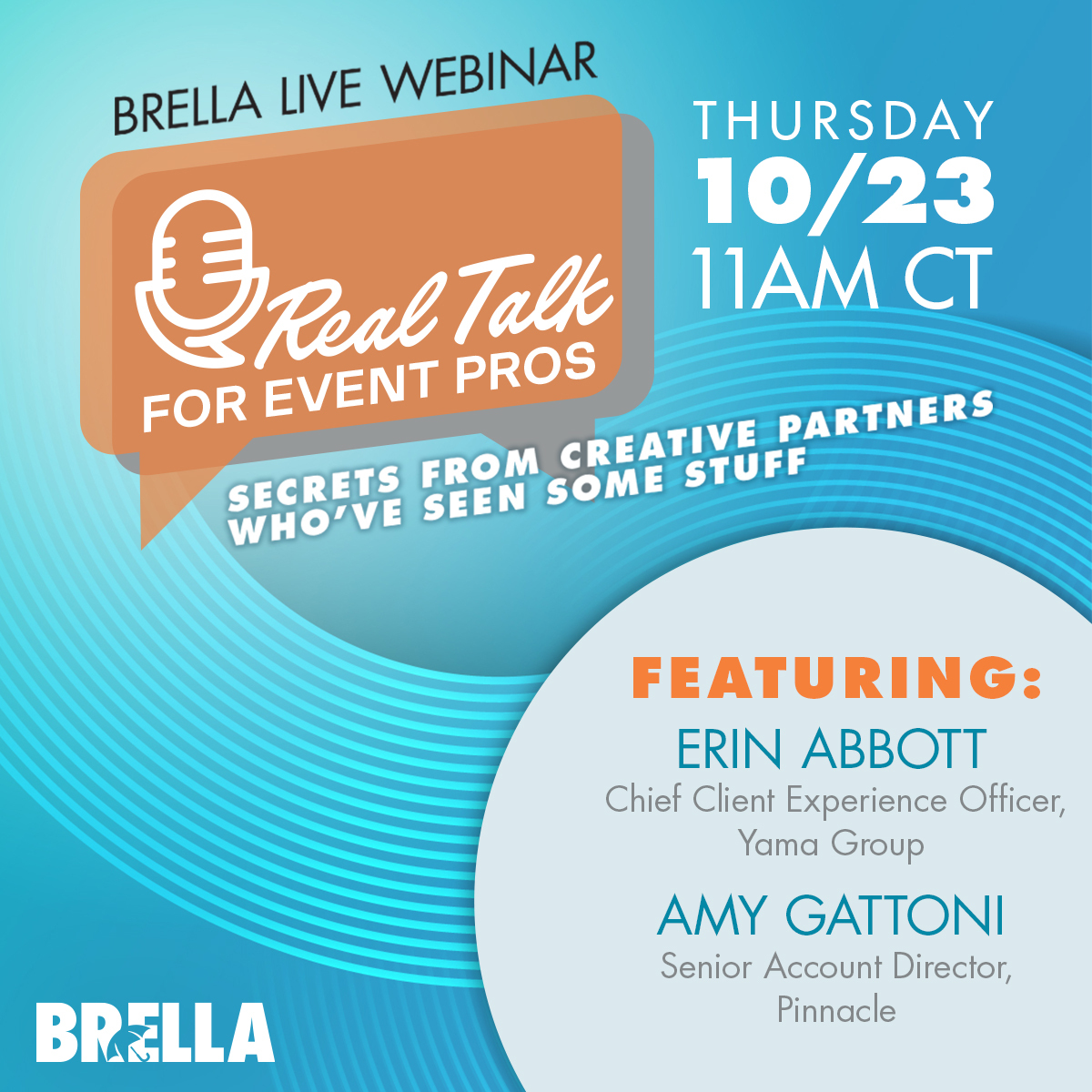 Our latest “Real Talk for Event Pros” webinar is 1 week away!

We’re talking with creative pros (<a href="/yamagroup/">YAMA Group</a> &amp; Pinnacle) about the overlooked parts of planning and creative integration–what works, what doesn't, and what should be discussed earlier.

zoom.us/webinar/regist…