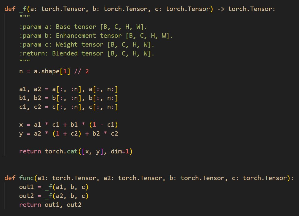 maharshii's tweet image. it is common knowledge but i absolutely love how torch compile is able to fuse separate function calls doing some elementwise ops into a single triton kernel. 

it&apos;s like witnessing magic. we don&apos;t appreciate torch compile enough.
