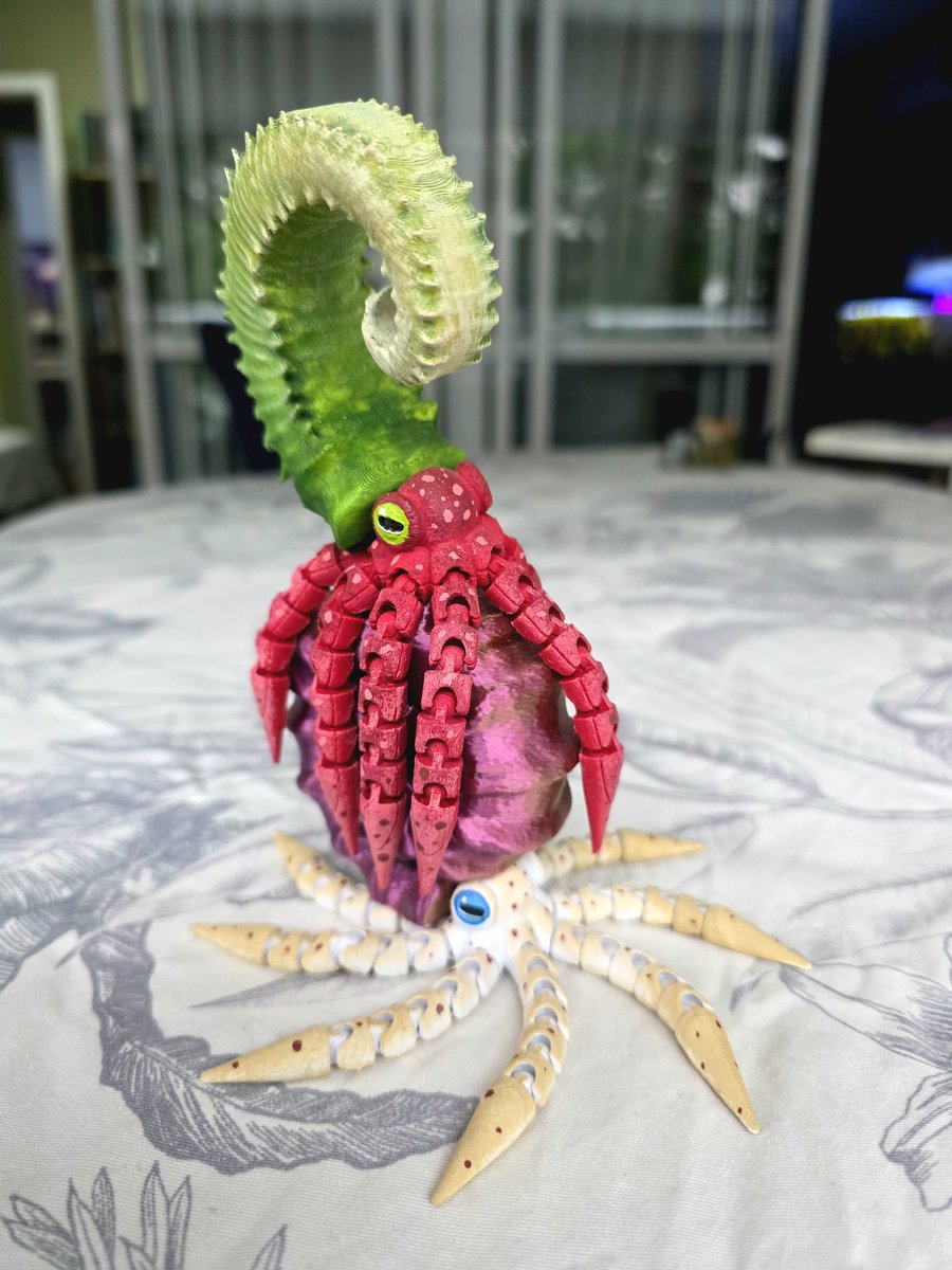 OrionSpacenoise's tweet photo. These two little guys are ready to shine straight from the Devonian, cheese and  guava, ammonites 3d printed and painted
#paleoart #amonite #Devonian #3dprint https://t.co/OIkuiqFD1o